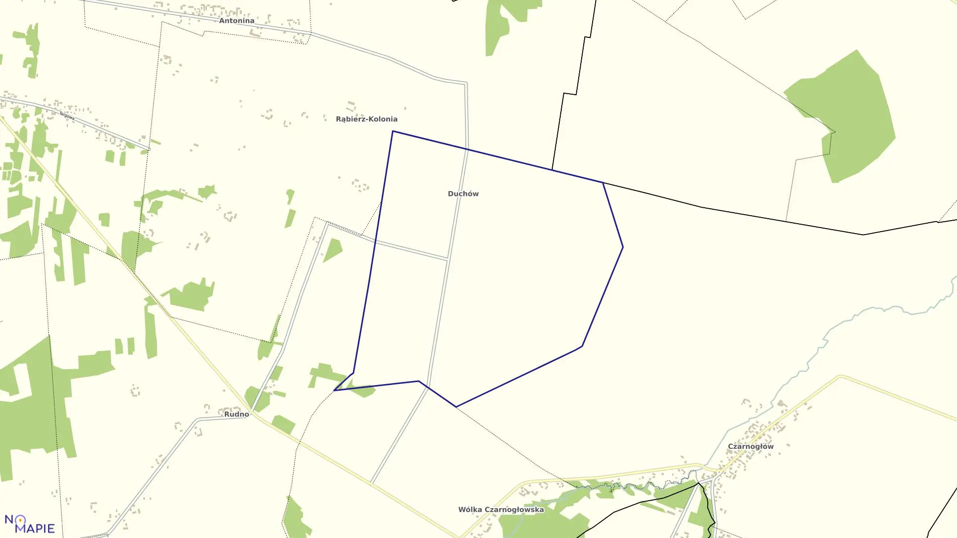 Mapa obrębu DUCHÓW gmina Dobre powiat miński